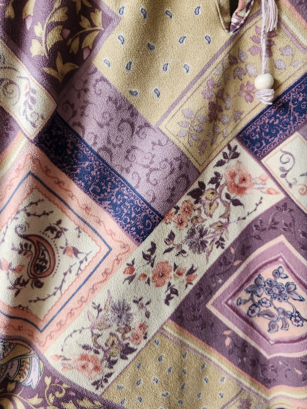 Boho Paisley Patchwork Peasant Top - Picture 8 of 9